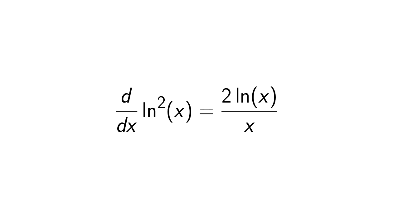 You are currently viewing What is the derivative of ln^2(x)?